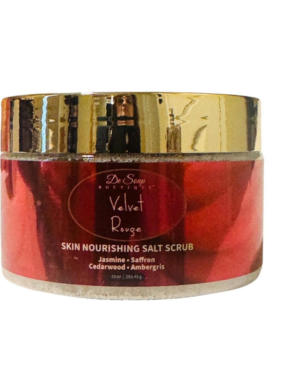 Velvet Rouge Skin Nourishing Salt Scrub - Red by De Soap Boutique